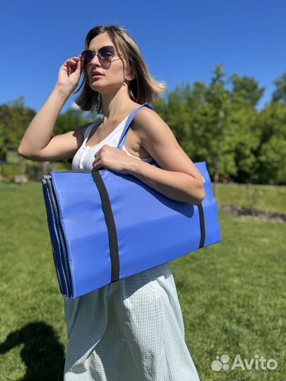 Пляжный коврик непромокаемый лавандовый