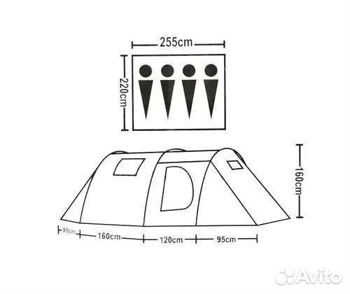 Палатка 4 местная