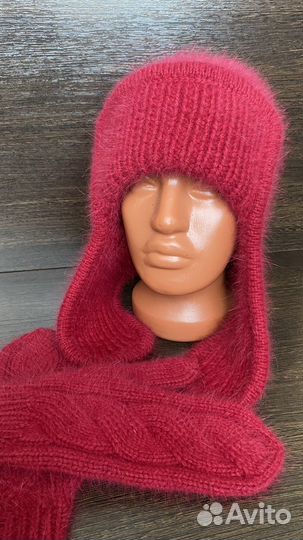 Шапка - ушанка и варежки