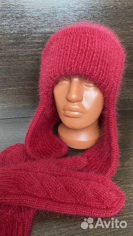 Шапка - ушанка и варежки