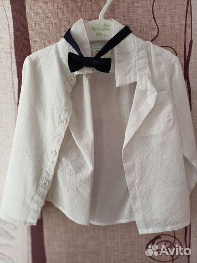 Рубашка белая baby go 80