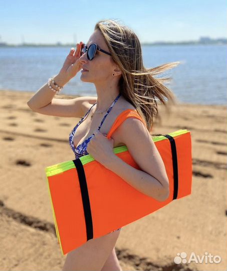 Пляжный коврик грязеотталкивающий с ручками