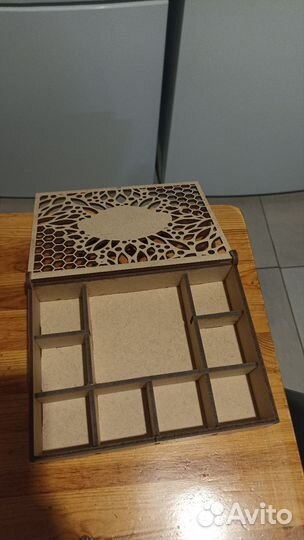 Коробка деревянная из под чая и мёда