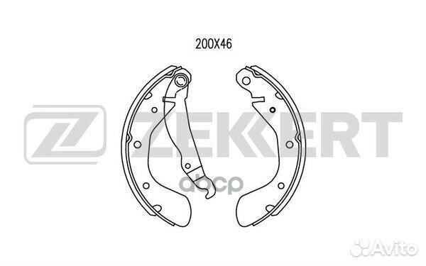 Колодки торм. бараб. задн. Chevrolet Lacetti (J