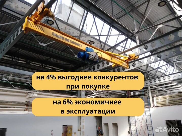 Опорный кран балка, электрический 6м 1т