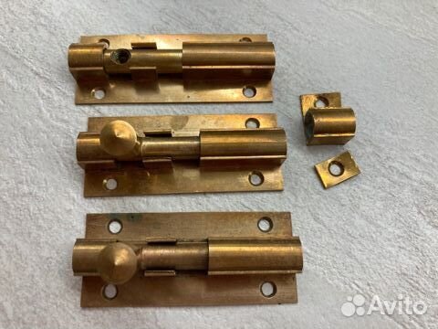Ручки мебельные, шпингалеты (латунь). Винтаж СССР