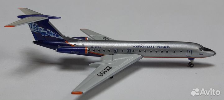 Модель самолета ту-134А-3 Аэрофлот-Норд 1:500