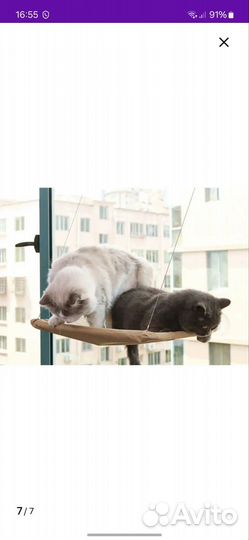 Гамак для кошек на окно