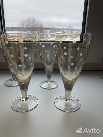 Бокалы, рюмки марганцевое стекло 60-70е