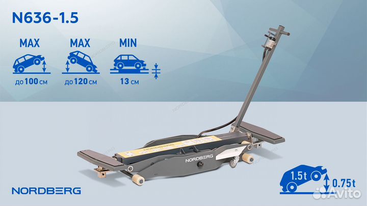 Подъемник мобильный мини, 1,5 т N636-1,5 Nordberg