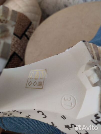 Джинсовые босоножки 37