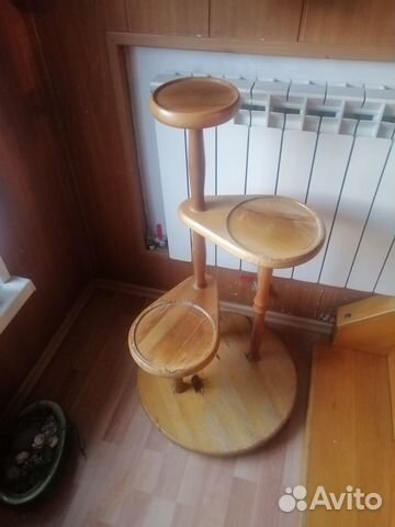 Подставка для цветов напольная деревянная