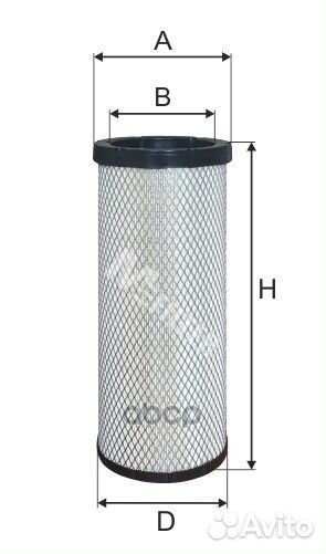Фильтр воздушный вставка H394 D142 d110