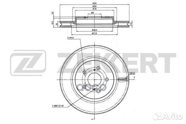 Диск торм. перед. Geely Atlas 18- bs-6301 Zekkert