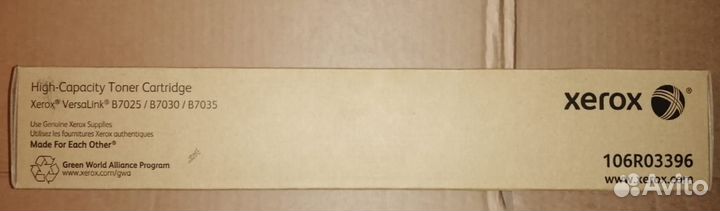 Новый оригинальный картридж xerox 106R03396