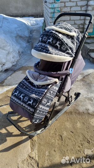 Детские санки коляска