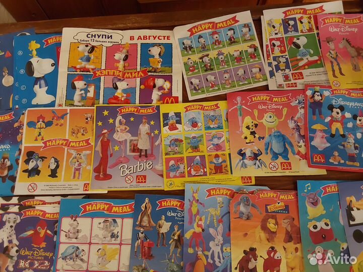 Вкладыш Макдоналдс разные серии