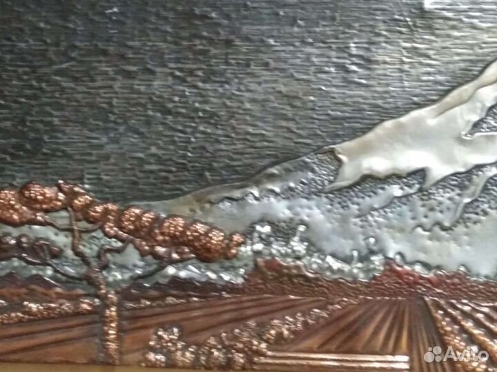 Картина на меди (чеканка, гравюра 1970 годы)