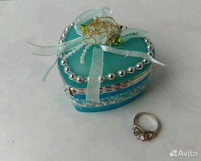 Шкатулка Сердце. Для украшений. Подарок