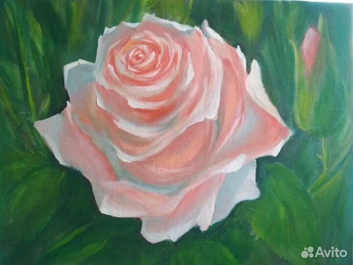 Картина маслом Роза