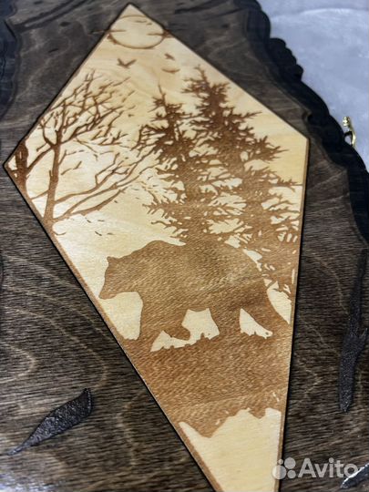 Нарды ручной работы из дерева со стеклом