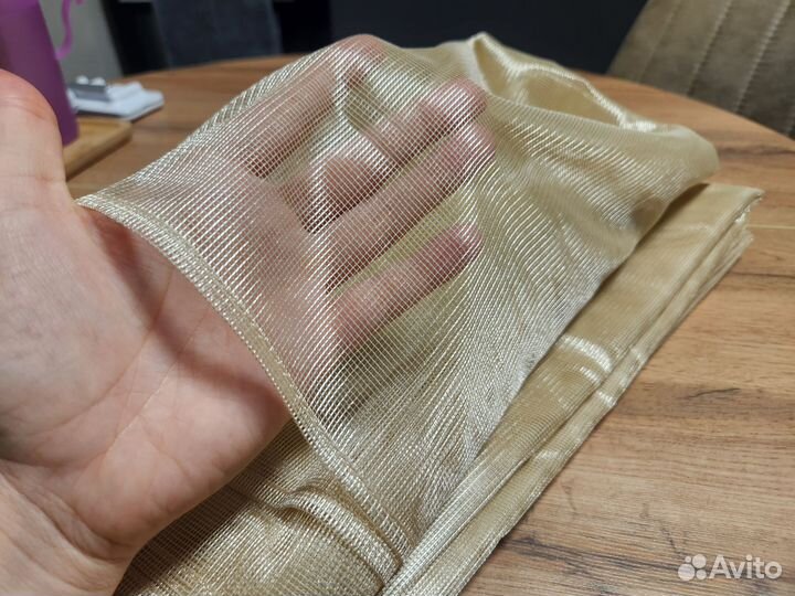 Гардины Гертруд икеа золотистые