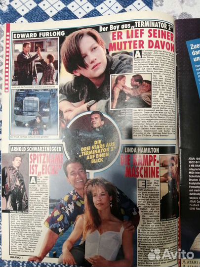 Вырезки и плакат Арнольд Шварценеггер из немецкого