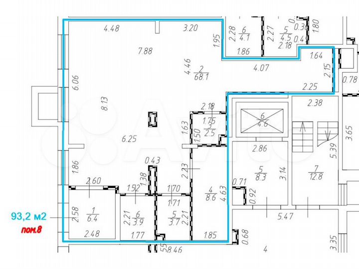 Сдам помещение свободного назначения, 93.2 м²
