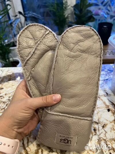 Варежки натуральная кожа женские