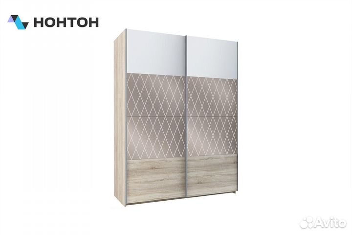 Шкаф-купе Fortune-13 1.8 м тип 3 сонома / белый
