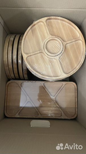 Посуда из дерева менажница блюдо поднос доска