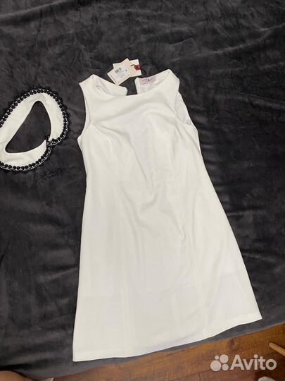 Платье белое женское 46