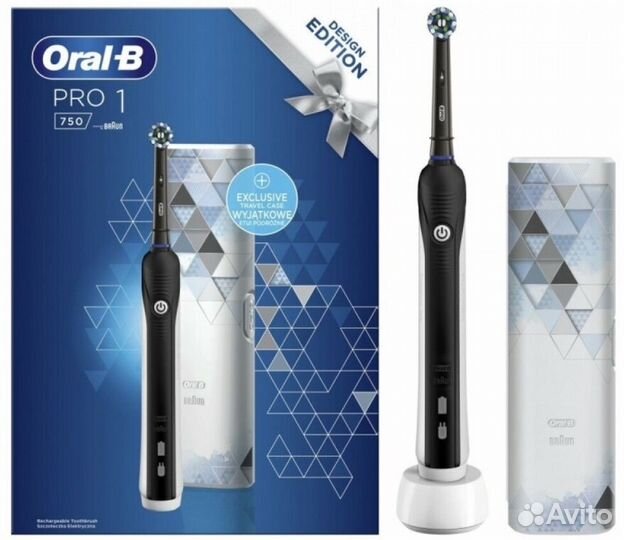 Электрическая зубная щетка Oral-B Pro 750 черный