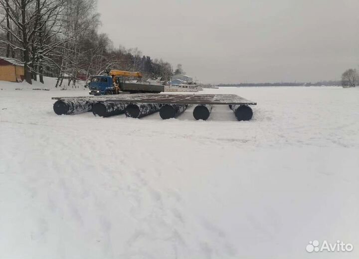 Понтон плавучий модуль причал трубный пнд 800 мм