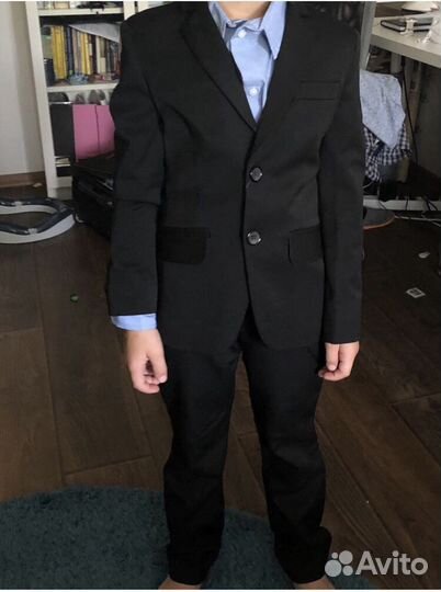 Пиджак школьный черный р.128