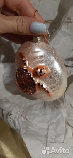 Стеклянная игрушка новая ракушка Рыбка конёк якорь