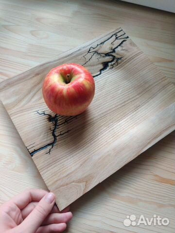 Деревянная тарелка, блюдо, панно