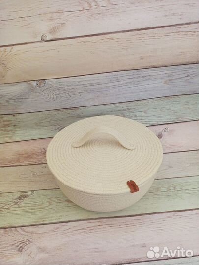 Корзина из хлопкового шнура