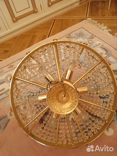 Бронзовая люстра с позолотой