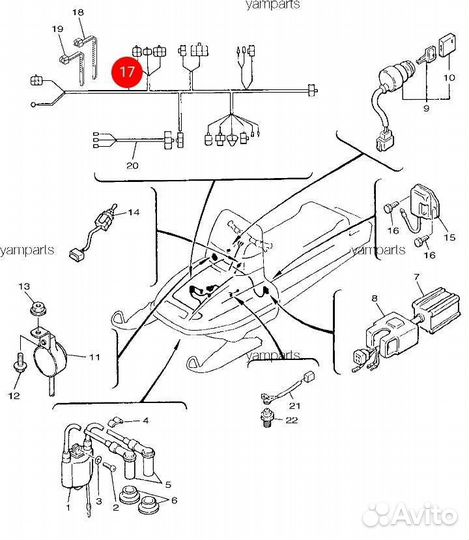 Новая оригинальная проводка Yamaha Vk540