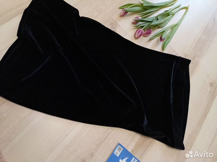 Винтажное y2k бархатное платье бандо