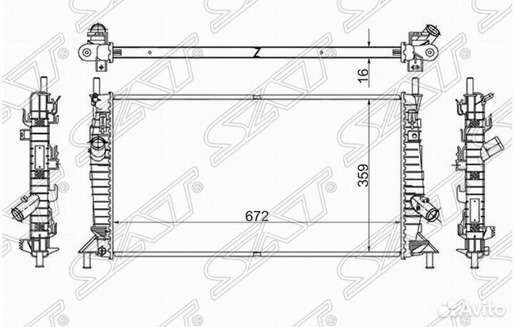 Радиатор mazda 3 1.4 /1.6 /1.6D /2.0 /2.0D
