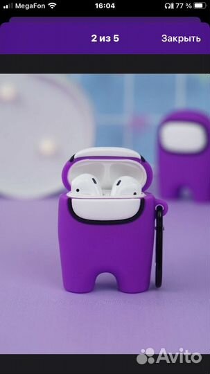 Чехол для наушников airpods 1/2