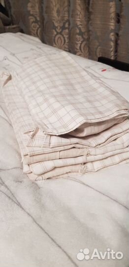 Мягкий бортик с балдахином и комплект белья лен