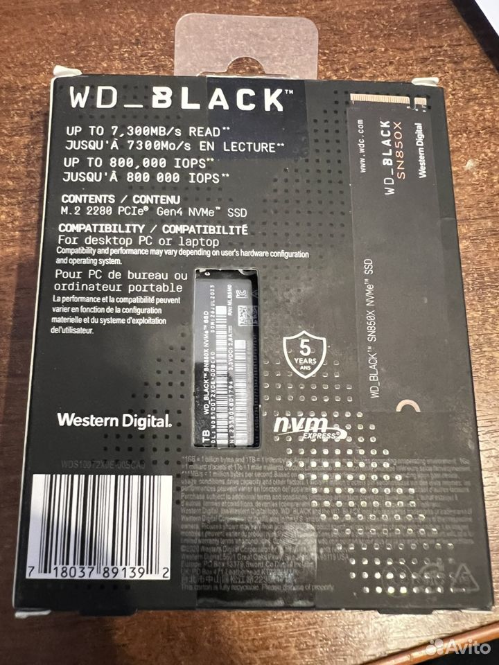 Ssd WD black 1tb