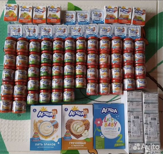 Детское питание агуша, пюре, каши, смеси