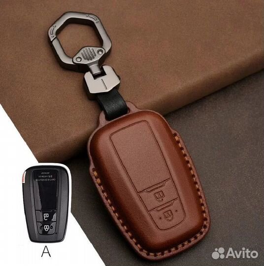 Кожаный чехол для смарт ключа Toyota (2 кнопки)