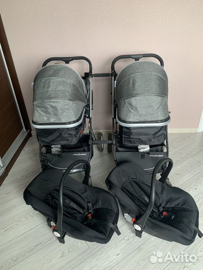 Коляска для двойни или погодок 2 в 1