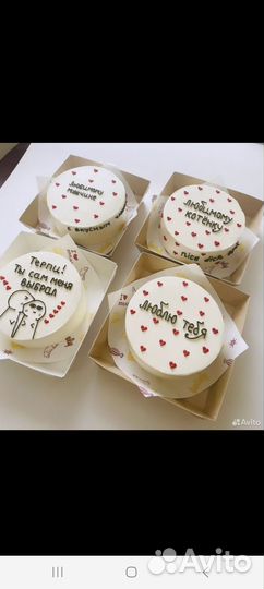 Торты, Бенто торты, Меренговые рулеты на заказ