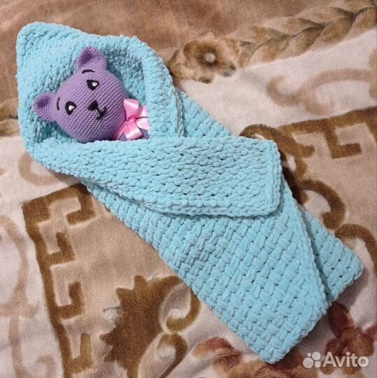 Плед детский плюшевый